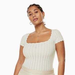 WILFRED PARCEL TOP IN WHITE - SIZE MEDIUM